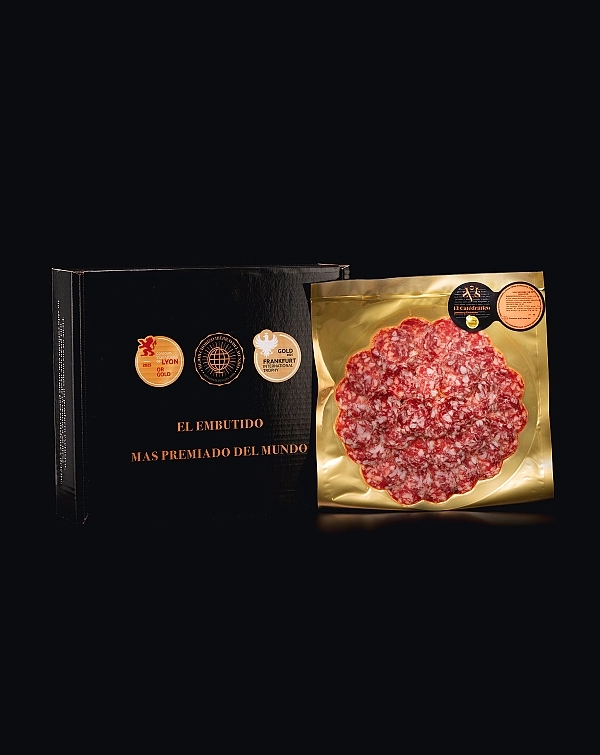 Enveloppes de Salchichón Bellota 100% ibérique. MEILLEUR SALCHICHON 2025.